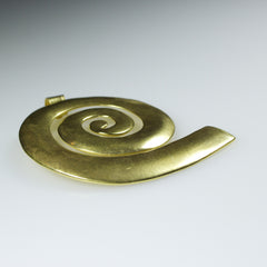 24K Gold Pendant - Thick Spiral